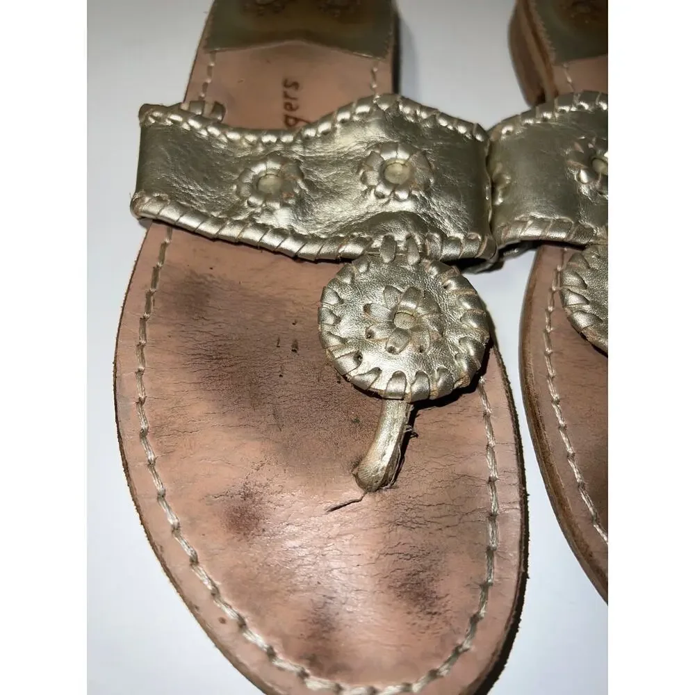 Jack Rogers iconic sandal in platinum size 7